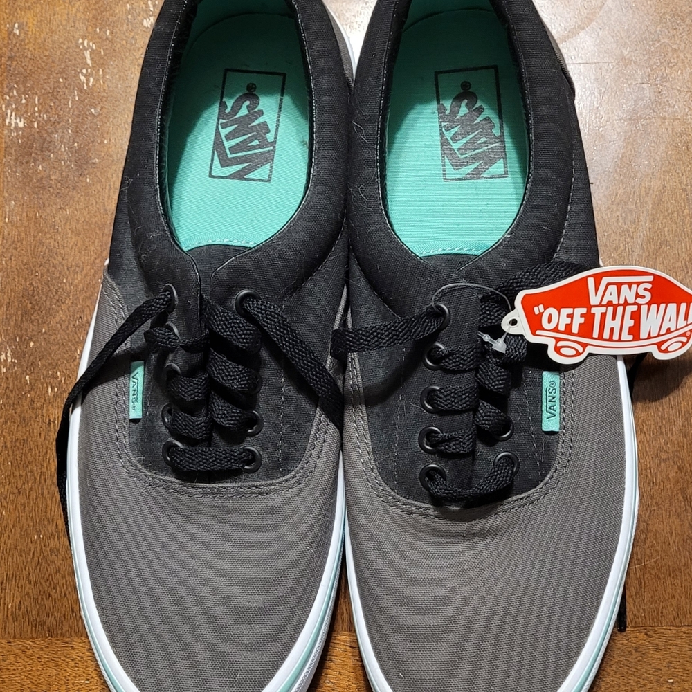 Men's Vans Size 11 Black Grey Mint Green